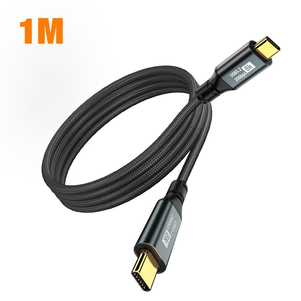 PD100W USB C 3.2 20Gbps ThunderBolt 3 Type C To Type C Cable 8K@60Hz 3m Data Cable For iPhone 15 Pro Max MacBook Samsung Huawei