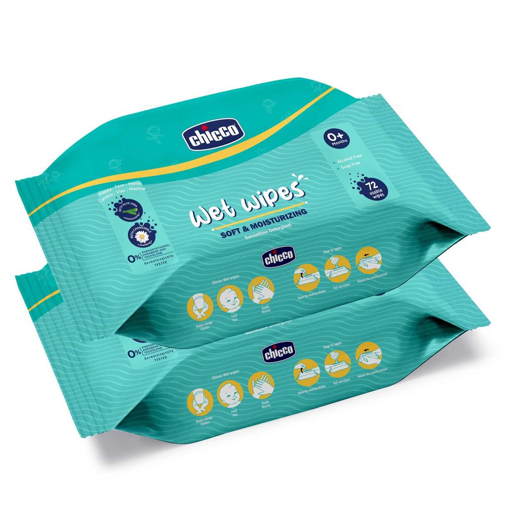 Chicco Wet Wipes Pack 2