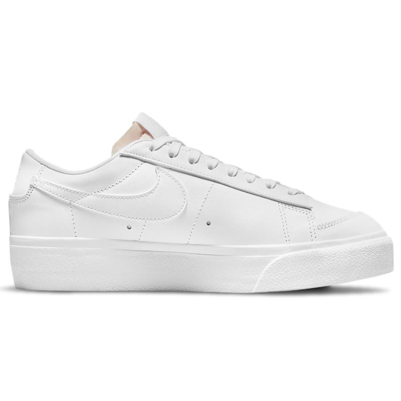 Nike Blazer Low Platform Triple White Women's Sneakers Skateboard Shoes DJ0292-100