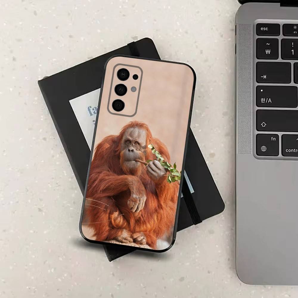 Red Funny Baboon Case For Samsung Galaxy A73,72,41,J7,22,Note,31,8,9,52,71,53,32,Soft Black Silicone Cover