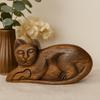 Wooden Puzzle Box With Hidden Compartment, Cat