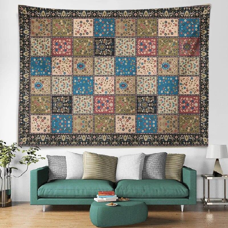 Persian Tapestry Wall Hanging Beach Blanket Mattress Psychedelic Bohemian Yoga Mat Mandala Tapestry