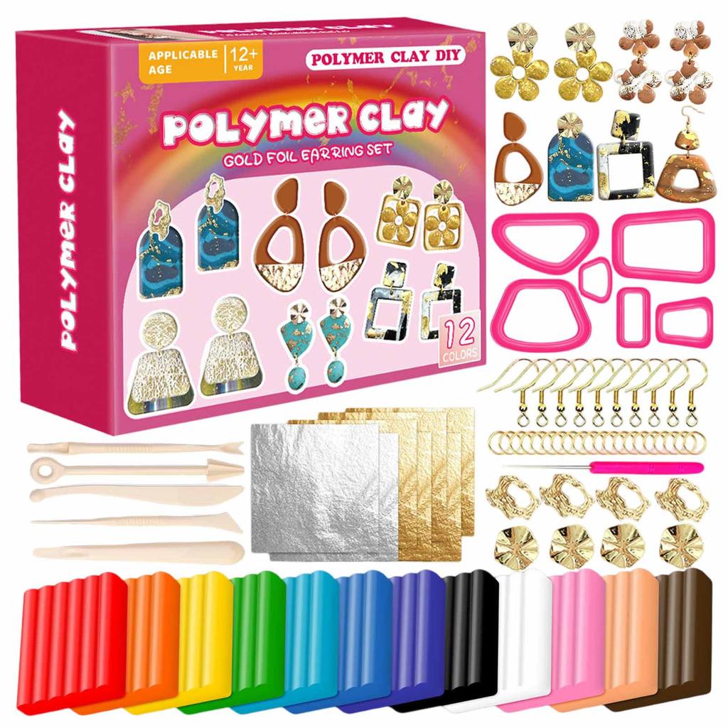 Не требующие выпекания высушенные серьги керамический набор инструментов ручная работа DIY материал упаковка