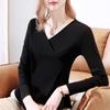 Neck Bottoming Shirt Women's New Women's Temperament Black Long-sleeved T-shirt Irregular Design Niche Top
