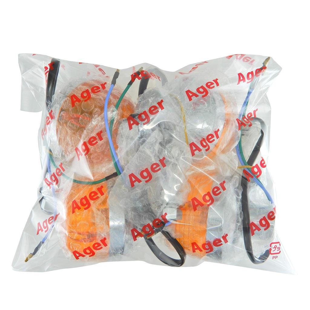 Ager CB Type Hawk Turn Signal Short Stay with Valve Orange, General Purpose, 4 Pieces