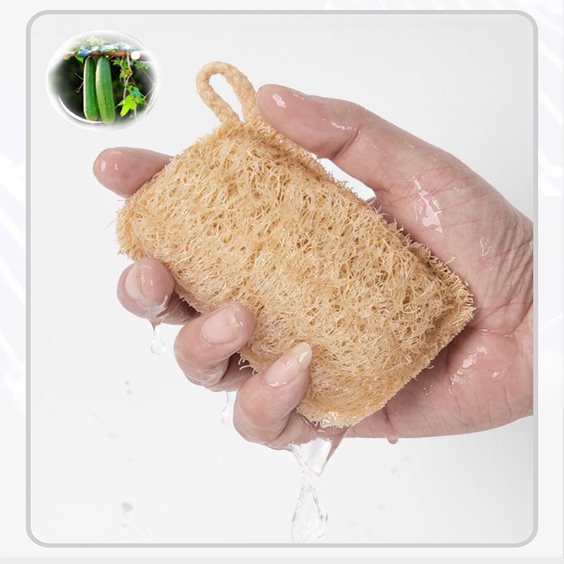 Natural Loofah 4pcs Dish Towel, Pot Cleaning Cloth, Kitchen Supplies, Cleaning Cloth, Cleaning Supplies
