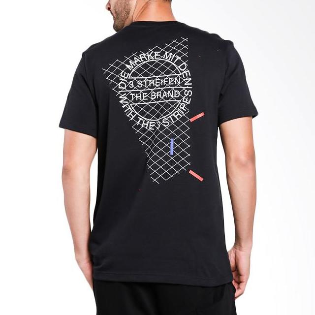 Adidas Оригинальная спортивная футболка с коротким рукавом и логотипом Clover, мужские топы, черная CW5174