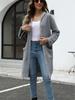 2024 Autumn/Winter V-neck Knitted Cardigan: European & American Women's Loose Solid Color Sweater Fashion.
