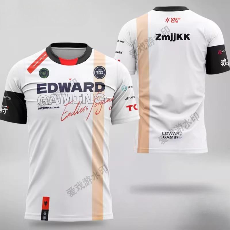 EDG Футболка с коротким рукавом BLG Team Fearless Valorant Covenant для молодежи, унисекс
