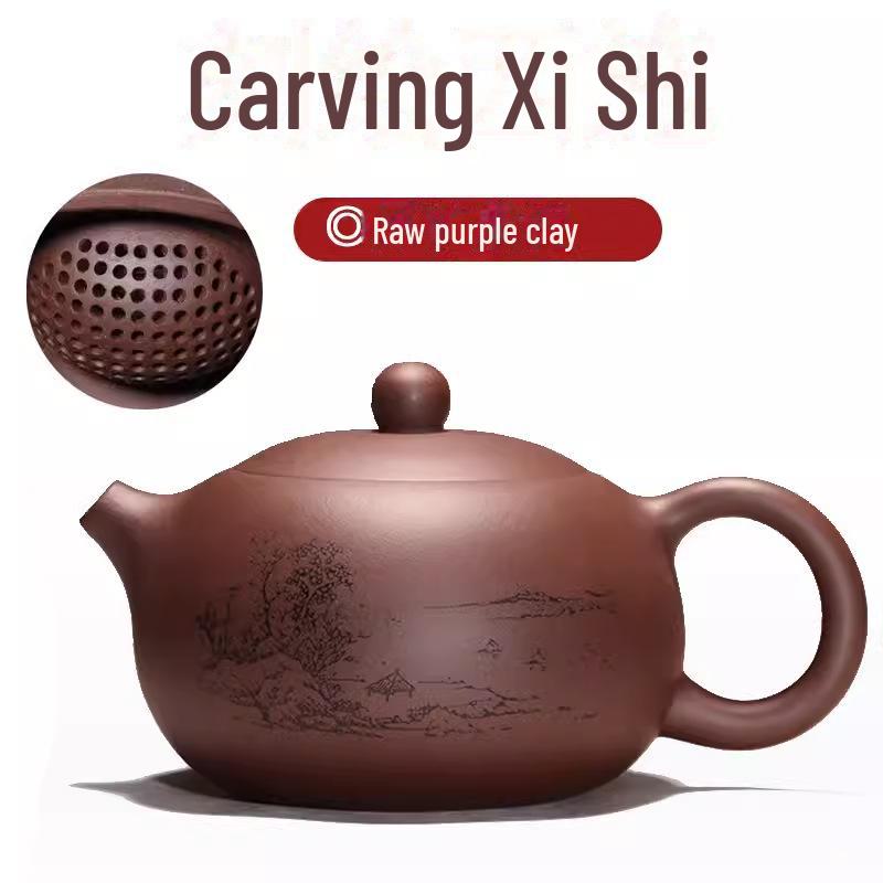 Набор чайников ручной работы из фиолетовой глины Исин – Чайный сервиз в стиле кунг-фу с различными формами чайников (Сертификат включен)