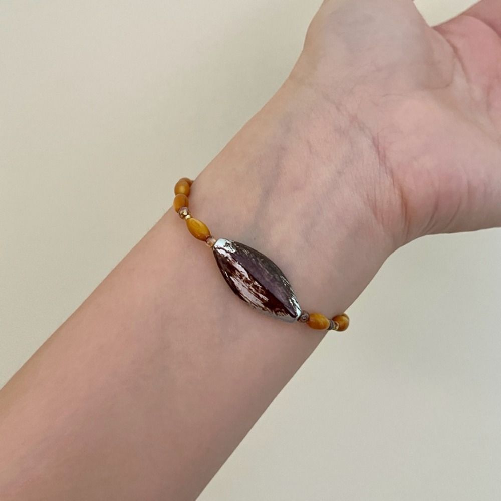 Ювелирные аксессуары Браслет из рисовых бусин Изысканный браслет с подвесками Кольцо на руку Женщины