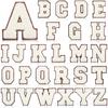 7Cm Brown Bottom Milk White Word Towel Embroidery English Letter Embroidery Cloth Sticker Computer Embroidery Chapter Patch Post
