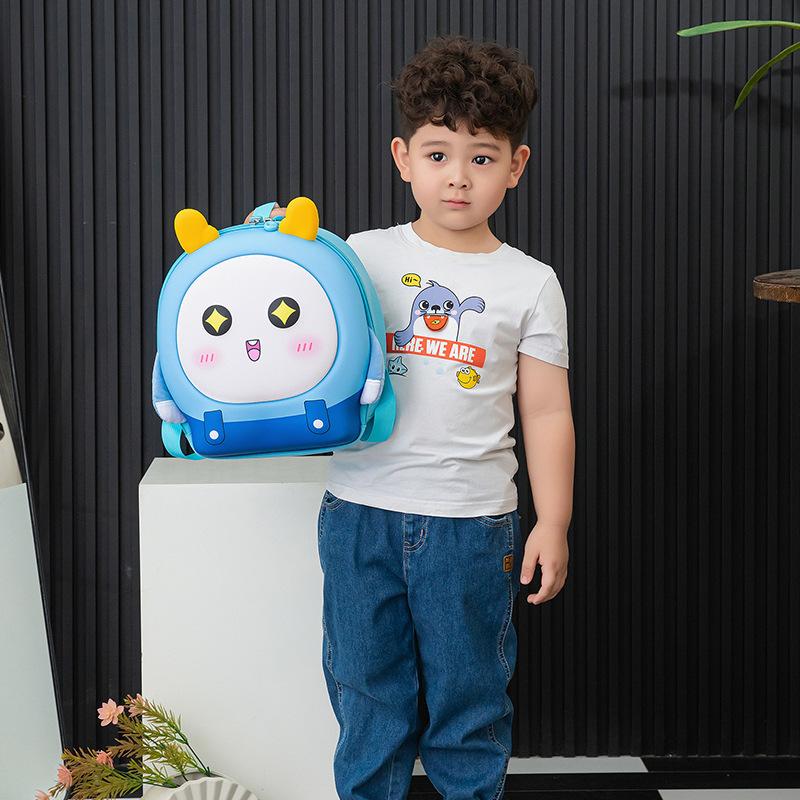 Kindergarten Baby Schoolbag Cartoon Cute Large Capacity Boys And Girls Backpack Eggshell Children'S Backpack