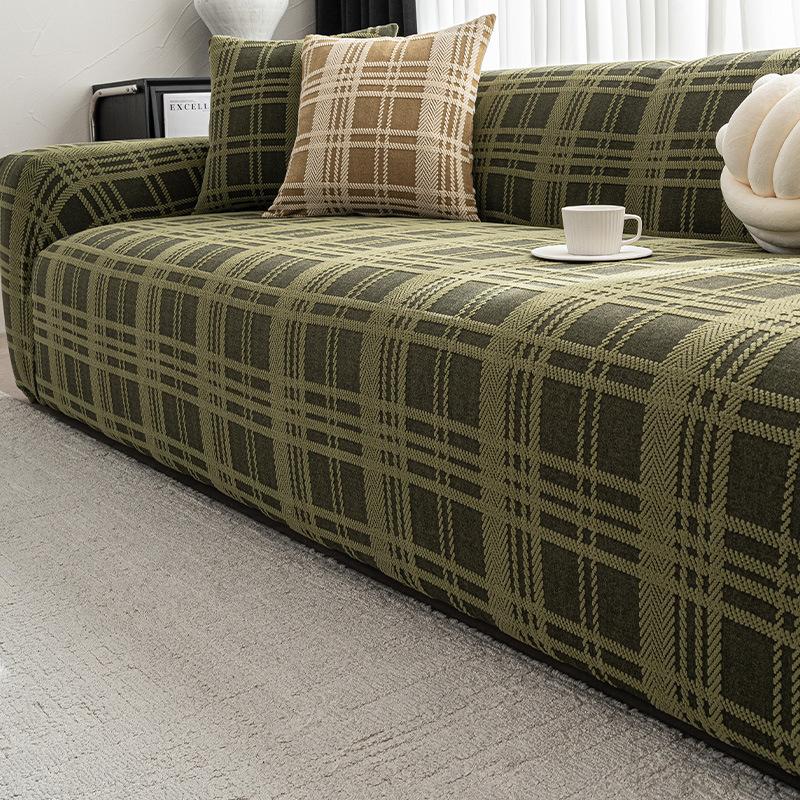 Удобный Все в одном Все в одном Нескользящий Защита от царапин кошек Универсальный Чехол для дивана Жаккардовый Вельвет Однотонный Прямой ряд Защитный чехол для дивана