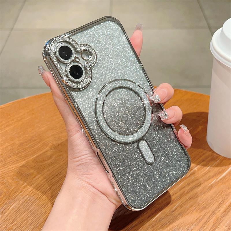Модный магнитный чехол Bling Diamond для iPhone 16 15 Plus 14 13 Pro Max 12 Чехол Samsung Galaxy A56 A36 A26 A16 A55 A35 A25 A15 A54 A34 S25 S24 Чехлы