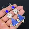 Daughters Day Sale Blue Sapphire Stone Dangling Earrings Jewelry Sterling Silver