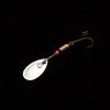 50pcs Spinner Tackle Sequin Smooth Nickel Fishing Attractor Spinner Blades Spoon Metal VIB Lure