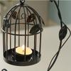Hollow Leaf Candle Holder Iron Craft Iron Candlestick Ornaments Birdcage Candle Lamp  Desktop Decor