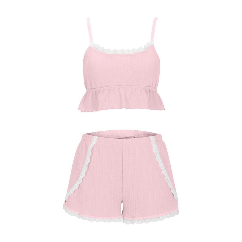 Женский пижамный комплект, бархатные сексуальные однотонные шорты, комплект из двух предметов