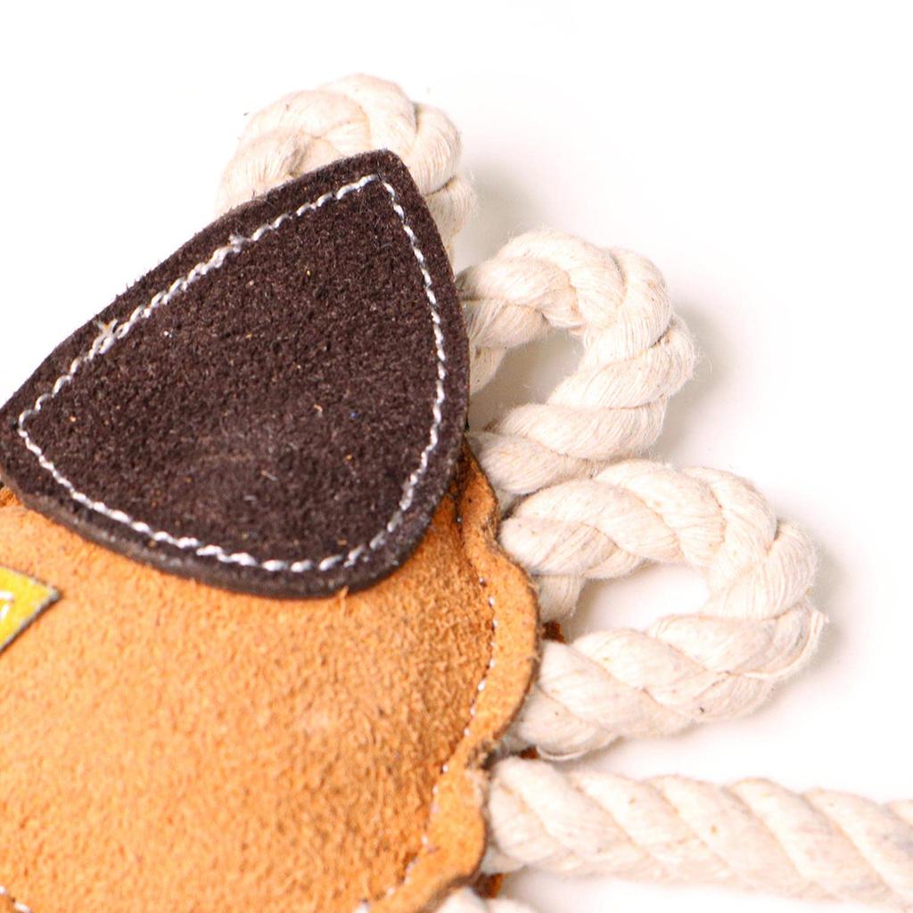 doggyman Игрушка-зубная щетка из коровьей кожи Kukku