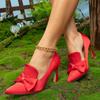 Women's High Heels European and American Fashion Women's Shoes High Heels 20252025 Hot-selling Bow Shoes