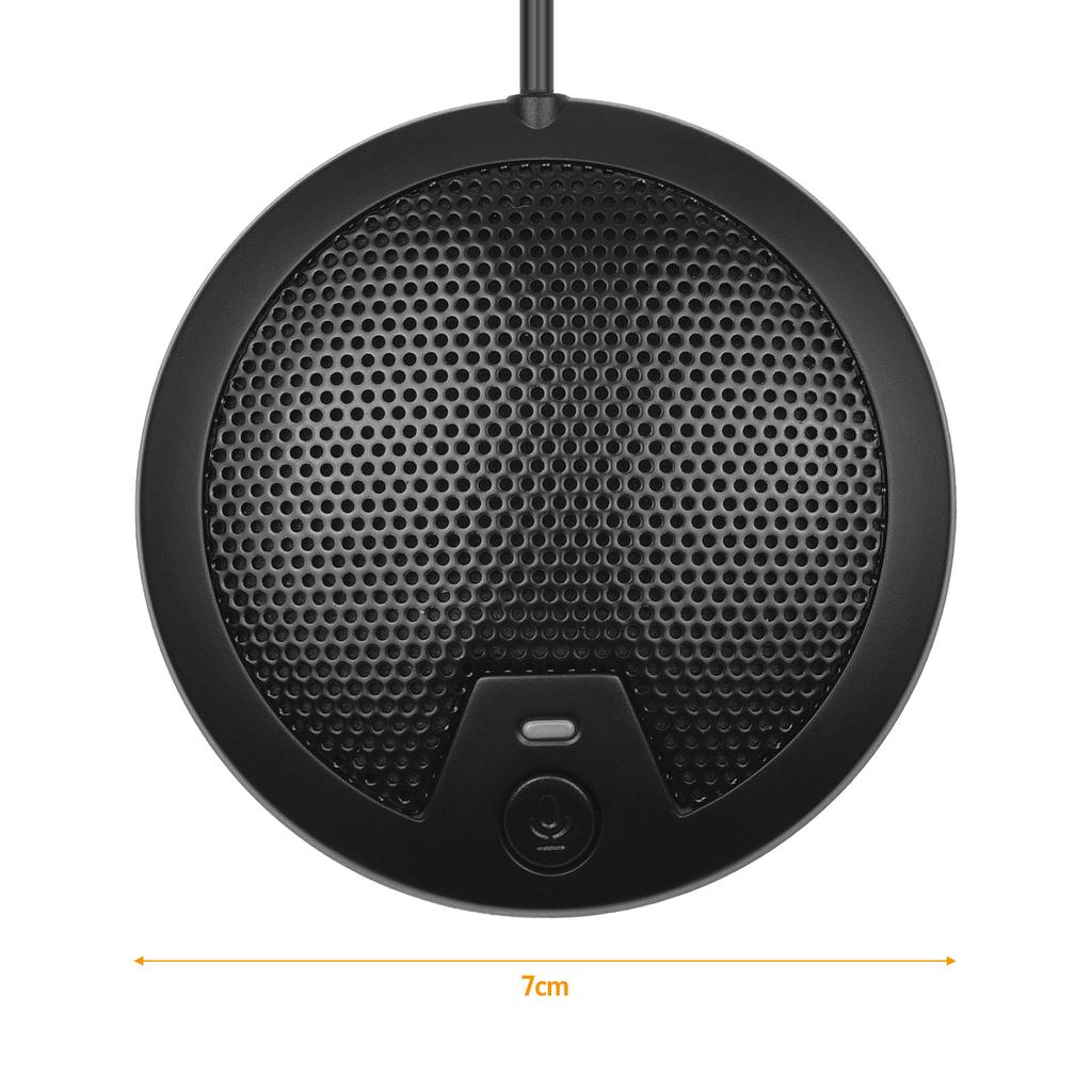 Настольный конденсаторный USB-микрофон Всенаправленный микрофон на 360 градусов с кабелем длиной 2 м, штекером типа C для