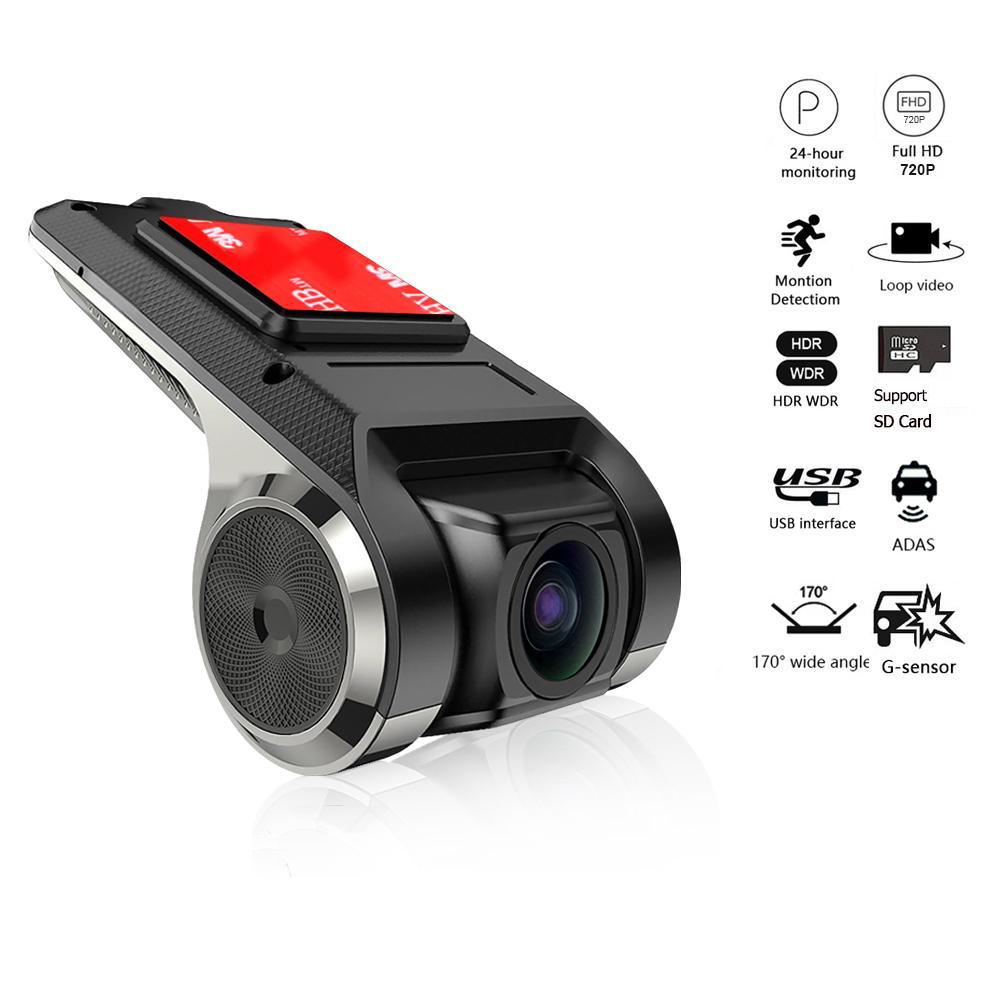 Dash Cam ADAS Car DVR Dashcam Video HD 720P/1080P USB TF Card 32G Auto Recorder for Android Multimedia Player DVD