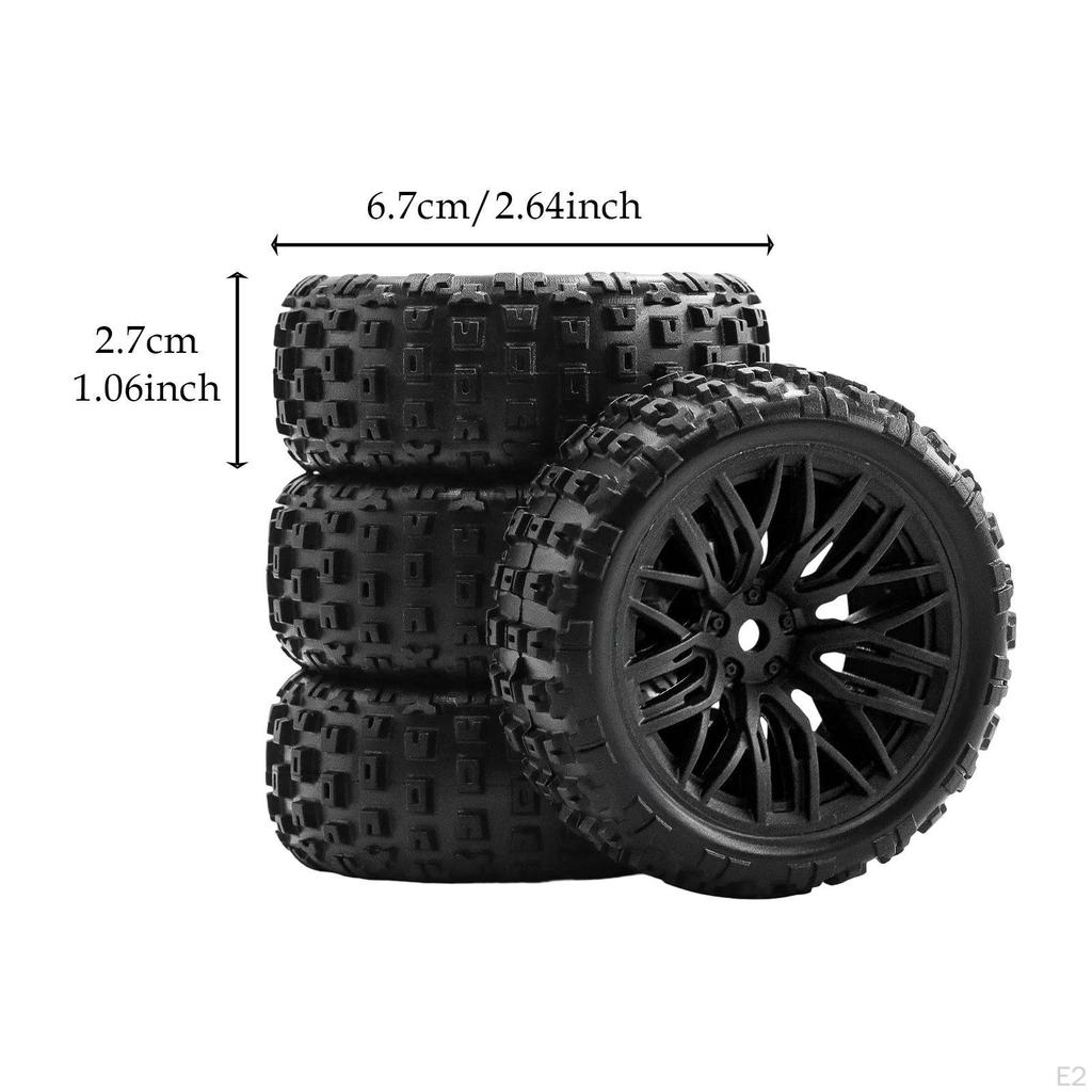 4 шт. Шины для радиоуправляемой машины 1/18, Запасные части, Модификация, Высокопроизводительные сборочные детали для апгрейда