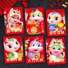 6pcs Traditional 2025 Snake Year Red Envelopes Blessing Good Luck Red Pocket Money Packet  Kids Gift