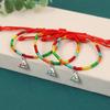 Traditional Dragon Boat Festival Hand-Woven Silver Rice Dumplings Bracelet with Colorful Rope