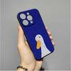 Милый Мультяшный Гусь Чехол для Телефона Для IPhone 16,15,14,13,12,11,XS,XR,X,8,7,Pro,Max,Plus,mini Силиконовый Черный Чехол