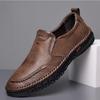 New Men's Genuine Leather Shoes Breathable Slippery Durable Soft Driving Shoes Fashion Versatile Flats Shoes Loafers D09
