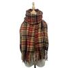 Autumn and Winter High-end Simple Scarf Women's Color Plaid Thickened Scarf Warm Fashion Scarf Versatile Shawl