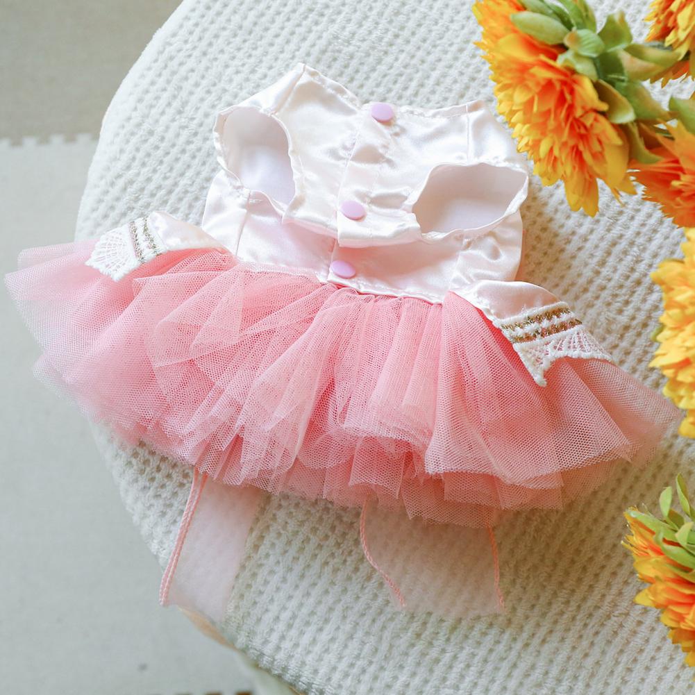 Сетчатое платье для питомца, которое легко снять, очаровательное платье для питомца со стразами и бантом, модное платье для принцессы для питомца, сетчатое платье для питомца