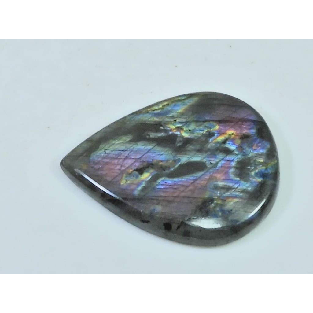 26X35X05MM Натуральный фиолетовый лабрадорит Спектролит Грушевидный россыпной драгоценный камень 36 карат. D-425
