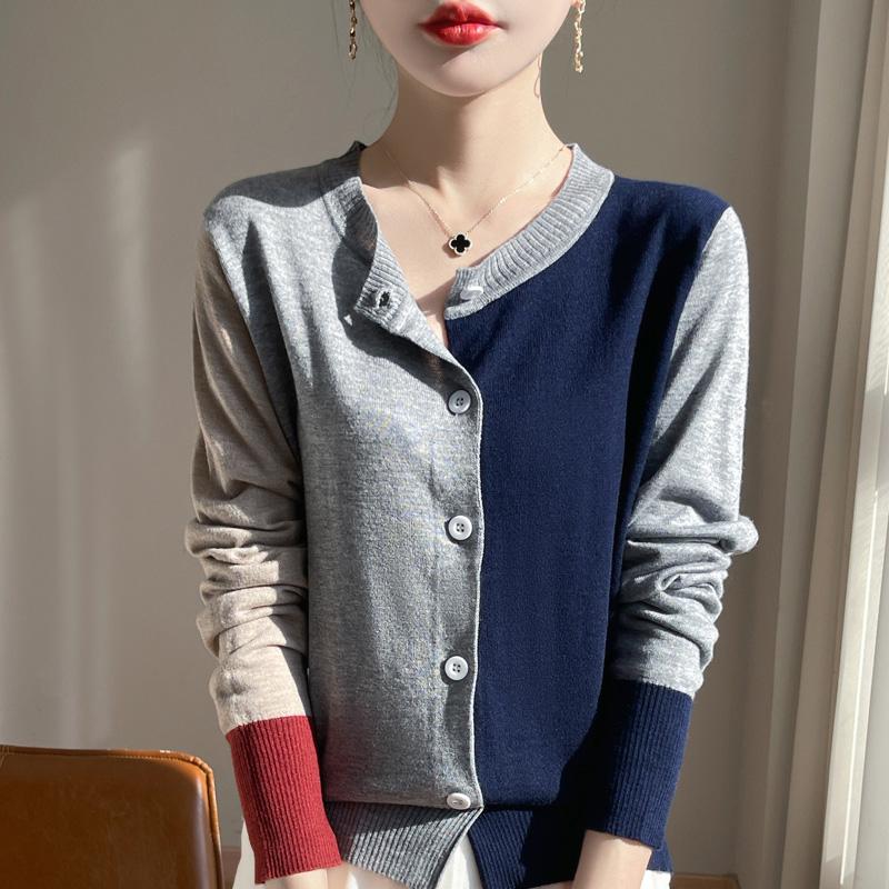 Женский шерстяной свитер Qinghe кашемир 50% шелк 50% шерсть весенне-летняя шерсть мягкая, удобная и теплая