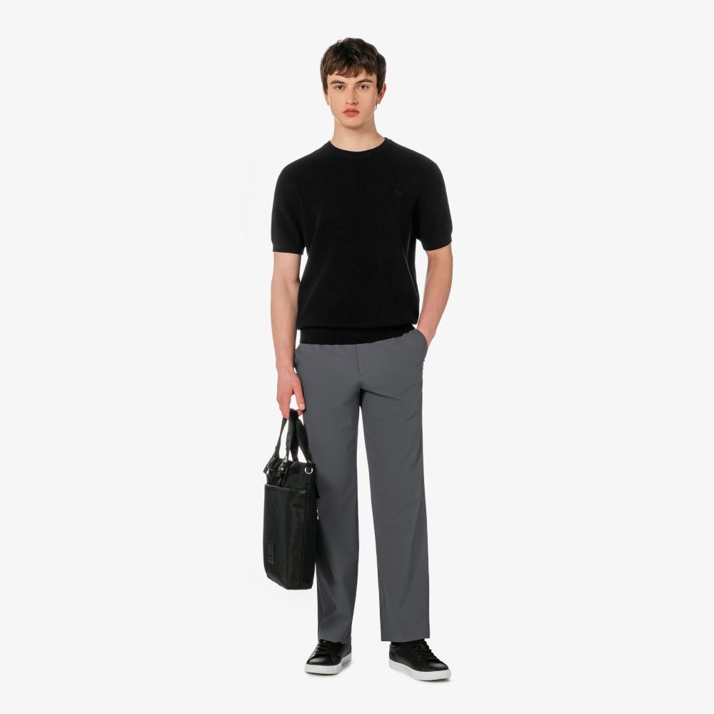 [Lacoste] Men's Short-sleeve Ribbed Crew Neck Pullover AH827E-56G031
