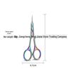 Round-Head Eyebrow & Nose Hair Trimming Scissors for Makeup, Beard, and Embroidery, Pointed Tip for Precision Beauty.