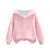 Children's Boys And Girls Fashionable Solid Color Pullover Casual Round Neck Hooded Sweatshirt Plus Fleece Sweatshirt
