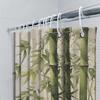 Creative Bamboo Shower Curtain - HD Printed Waterproof Bathroom Curtain Natural Bamboo Leaf Pattern Home Decor