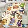 Pokémon Comfortable  Print Flannel Blanket for Travel, Bedrooms, Sofas, Beds, Chairs, Picnics-kwq174