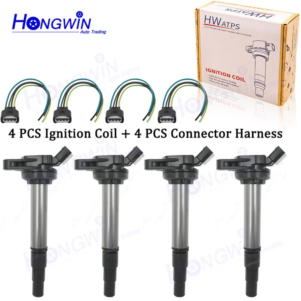 4 Pcs/Set 90919-02258 Ignition Coils Plug For Toyota Corolla Prius Lexus CT200h 2ZRFE 1.8L 9091902258 90919 02258 UF-596 UF-619