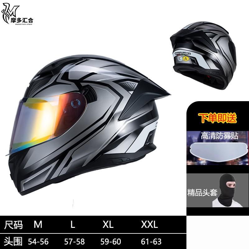 Full Face Motorcycle Helmet With Dual Visor 3C Certified ABS Safety Men Women All Season Riding