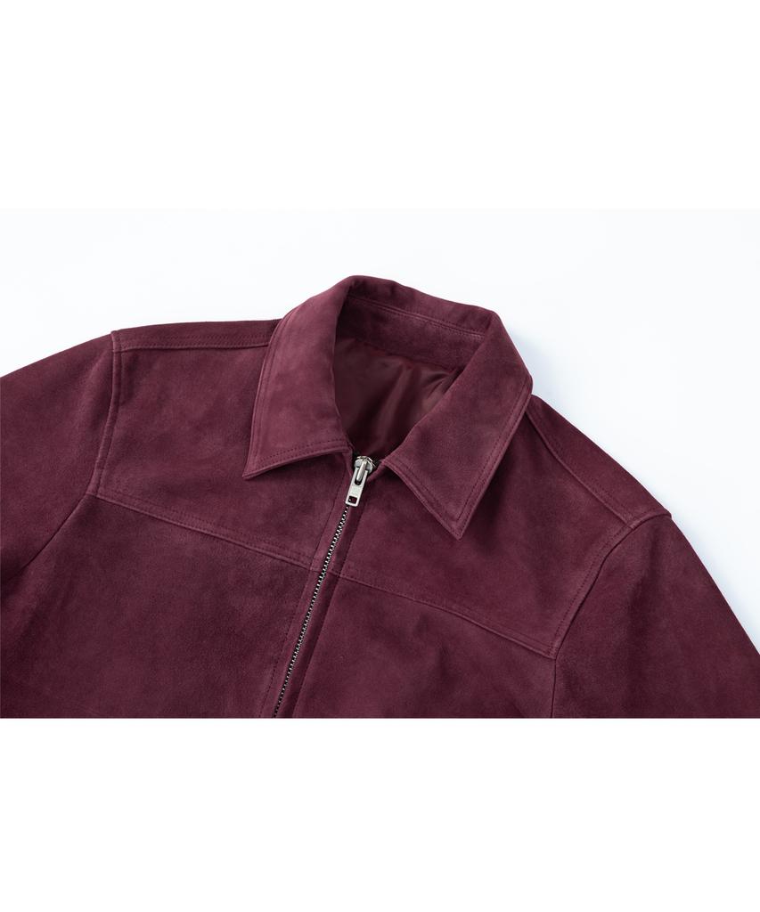 Bttb Real Suede Formal Single Jacket (Real Burgundy)