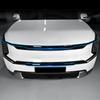 Для Kia EV9 4 шт. Автомобильные Декоративные Полосы из Углеродного Волокна и Пиано-Черного Пластика на Передний Бампер Снаружи Молдинги LHD RHD