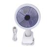 Clip On Fan with LED Light Foldable Handheld Fan with Strong Clamp Battery Operated Rechargeable Desk Fan for Bed