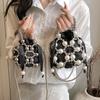 Spring Summer New Beaded Pearl Mini Children's Parent-child Model Hand-carried Oblique Span Small Shoulder Bag