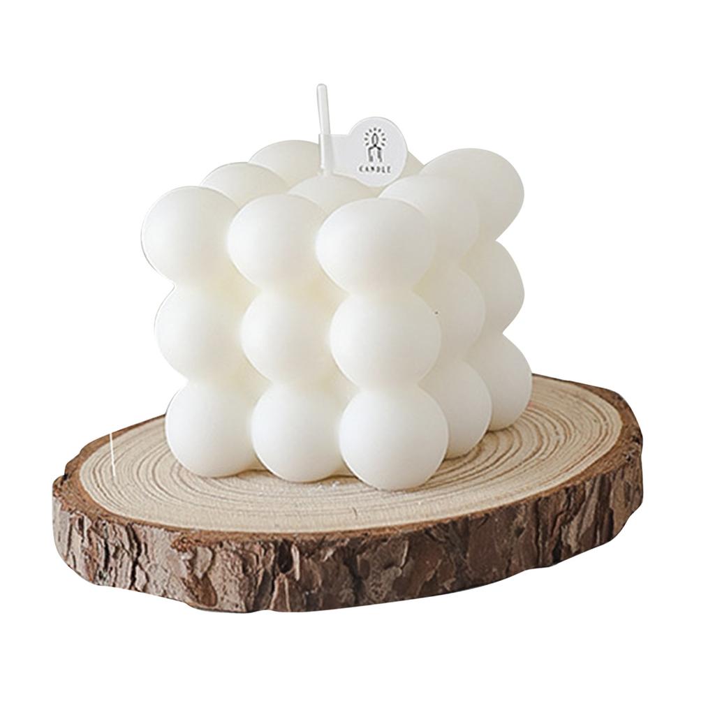 Cube Decorative Candle White Long Lasting English Pear Freesia Paraffinic Magic Cube Scented