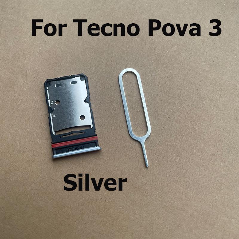 Для Tecno Pova 3 Держатель слота для SIM-карты Адаптер Разъем Запасные части для ремонта