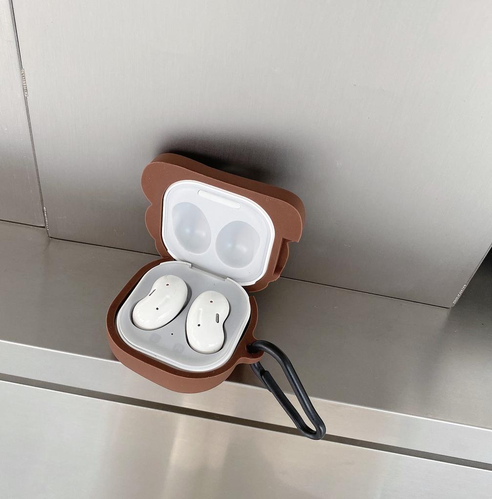 Силиконовый чехол для наушников с милым мультяшным какашкой для Samsung Galaxy Buds 2 Pro Live, чехол для Galaxy Buds2 Pro, полная защита с металлическим крючком